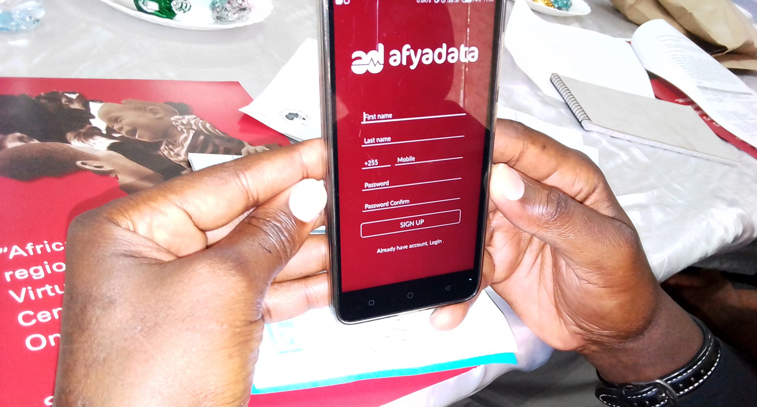 AfyaData mobile application interface